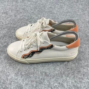Madewell women White leather sneakers with snake print details 7